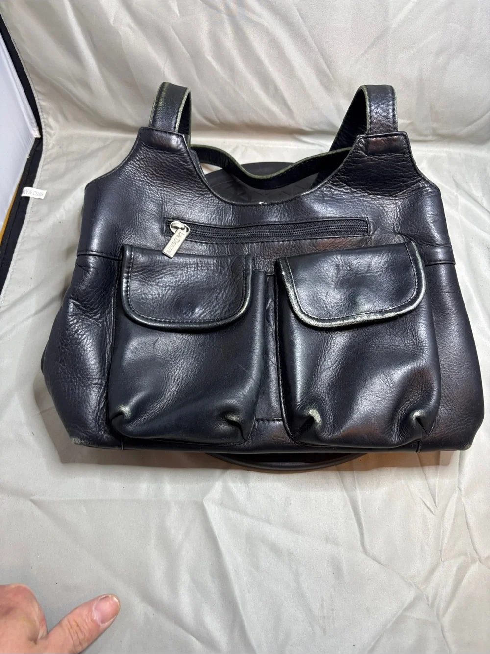 Black Leather Men’s Shoulder Bag